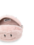 Borsa per bambina Molo Kids rosa in finta pelliccia con faccia sorridente ricamata 7W26V108 8058 MOLO KIDS 