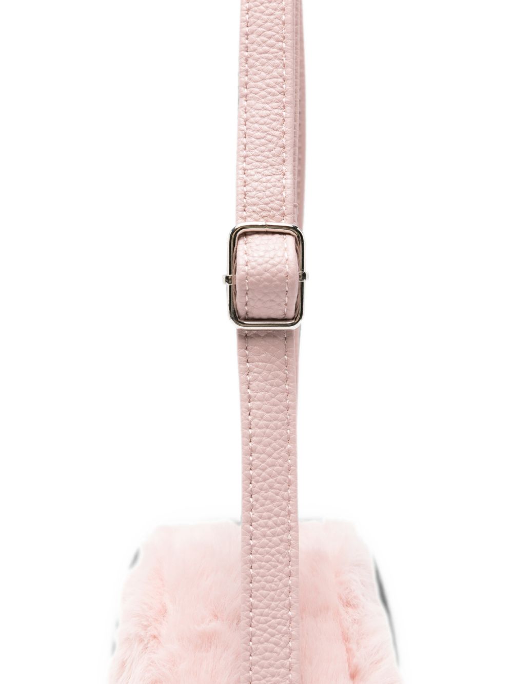Borsa per bambina Molo Kids rosa in finta pelliccia con faccia sorridente ricamata 7W26V108 8058 MOLO KIDS 