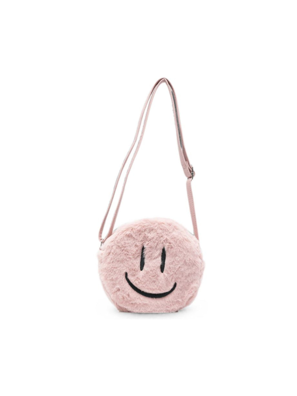 Borsa per bambina Molo Kids rosa in finta pelliccia con faccia sorridente ricamata 7W26V108 8058 MOLO KIDS 
