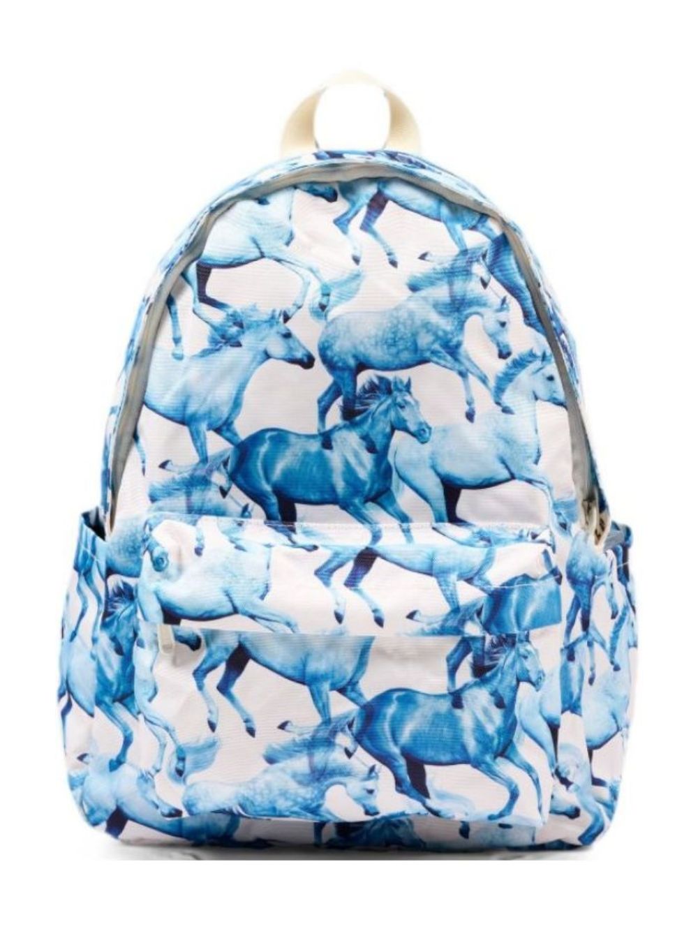 Zaino per bambini Molo Kids azzurro con stampa grafica cavalli all-over 7W26V203 5740 MOLO KIDS 