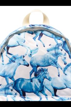 Zaino per bambini Molo Kids azzurro con stampa grafica cavalli all-over 7W26V203 5740 MOLO KIDS 