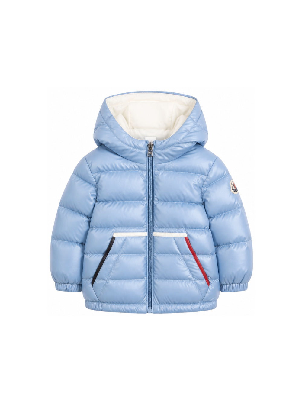 Giubbino per neonato Moncler Enfant azzurro con design imbottito L29511A00007597YX 71G MONCLER KIDS 