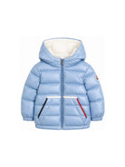 Giubbino per neonato Moncler Enfant azzurro con design imbottito L29511A00007597YX 71G MONCLER KIDS 