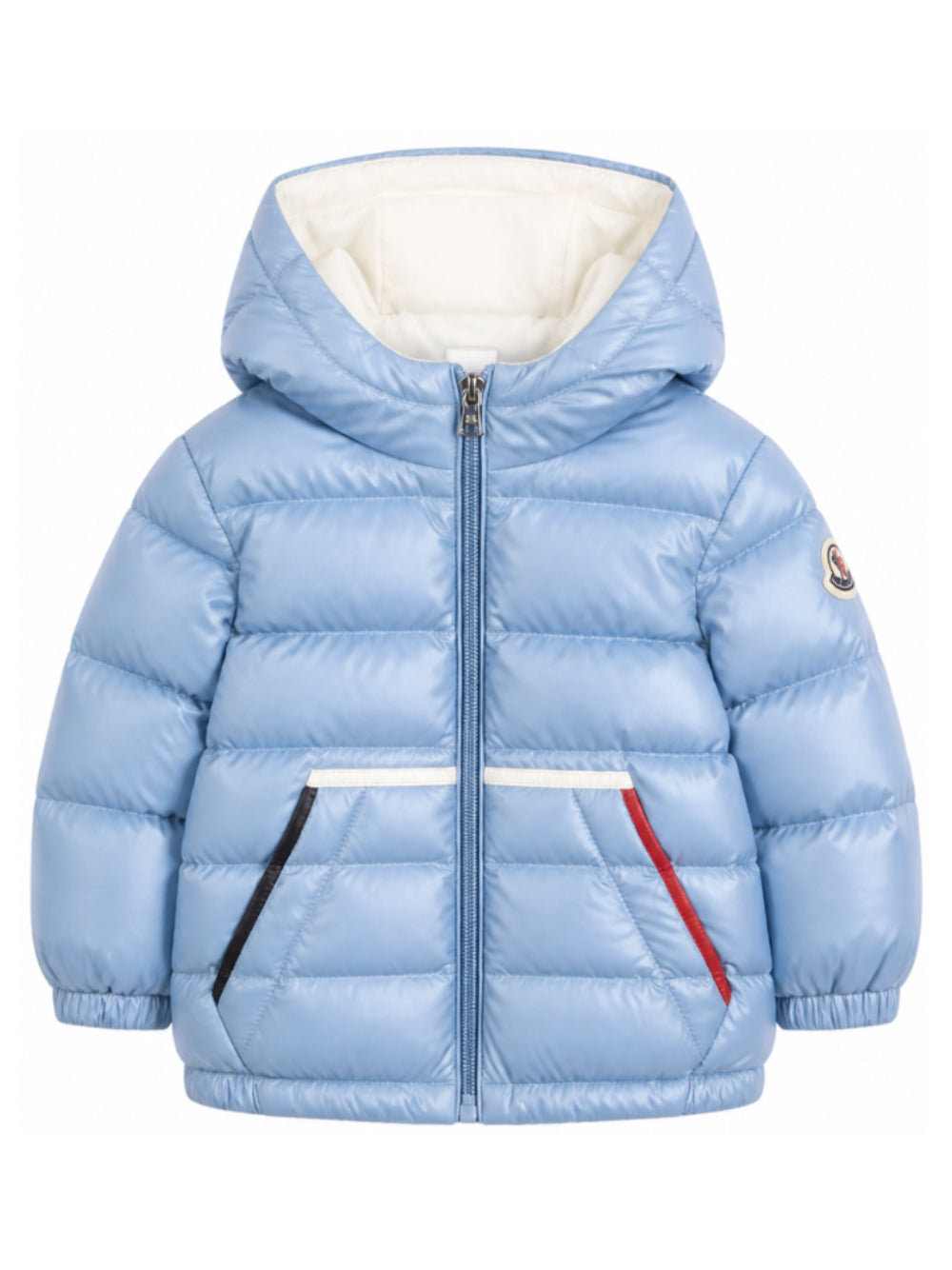 Giubbino per neonato Moncler Enfant azzurro con design imbottito L29511A00007597YX 71G MONCLER KIDS 