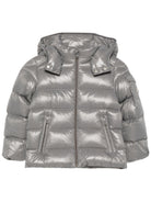 Giubbino Maya per neonato Moncler Enfant grigio con imbottitura in piuma L29511A00018597Z8 906 MONCLER KIDS 