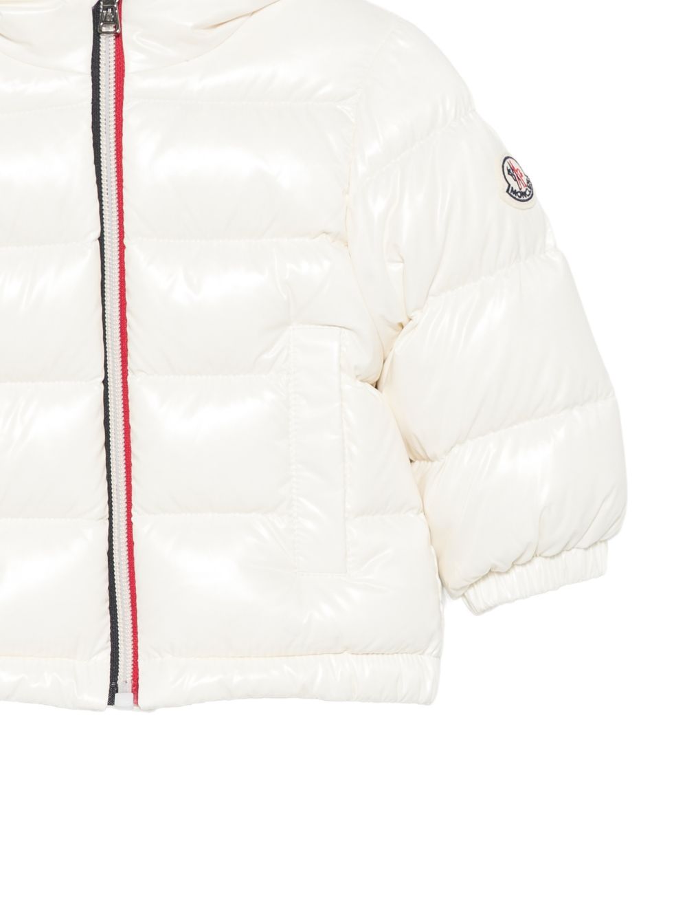 Giubbino per neonati Moncler Kids bianco con design imbottito L29511A00019597Z8 034 MONCLER KIDS 