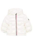 Giubbino per neonati Moncler Kids bianco con design imbottito L29511A00019597Z8 034 MONCLER KIDS 