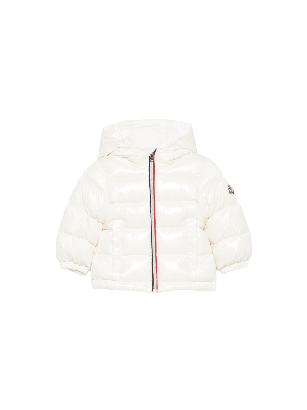 Giubbino per neonati Moncler Kids bianco con design imbottito L29511A00019597Z8 034 MONCLER KIDS 