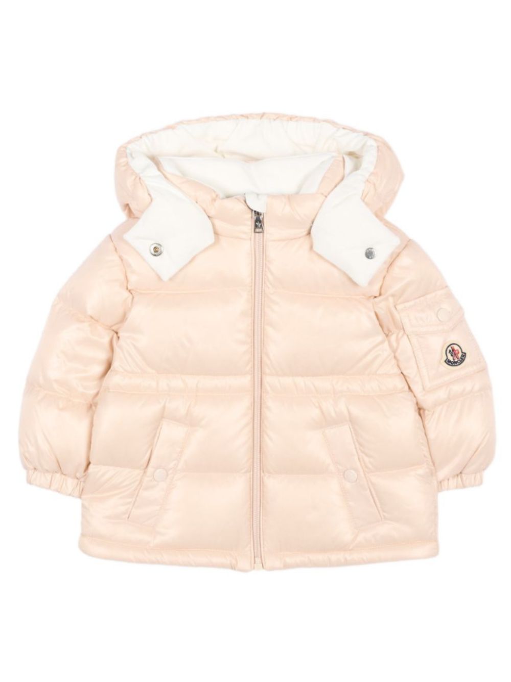 Giubbino per neonata Moncler Kids rosa con design imbottito L29511A00021597Z8 529 MONCLER KIDS 