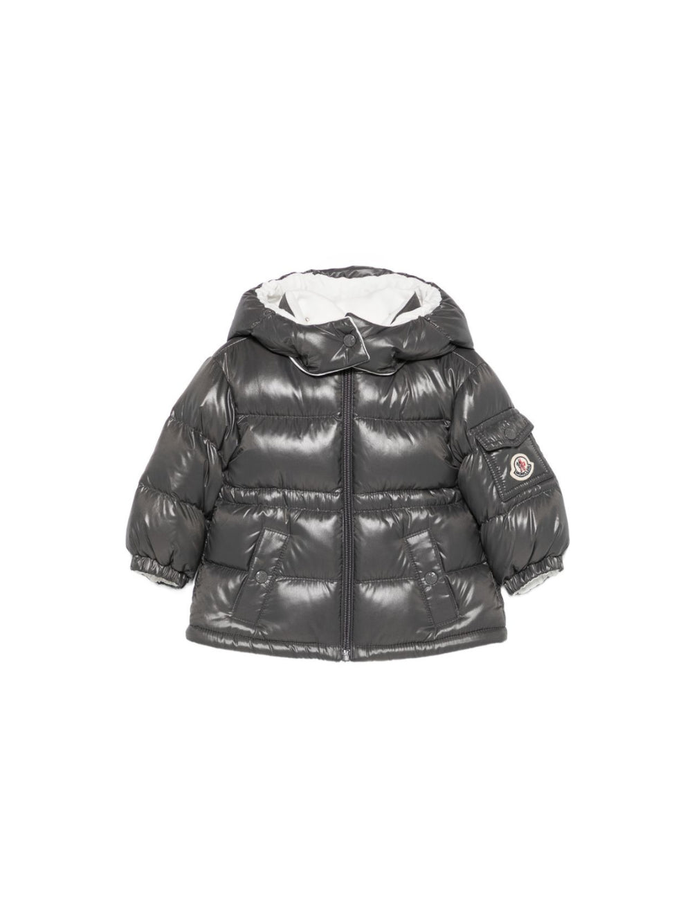 Giubbino Maire per neonata Moncler Enfant grigio con imbottitura in piuma L29511A00021597Z8 92A MONCLER KIDS 