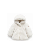 Giacca Viona per neonati Moncler Kids bianca con patch con logo L29511A0003054AQY 034 MONCLER KIDS 