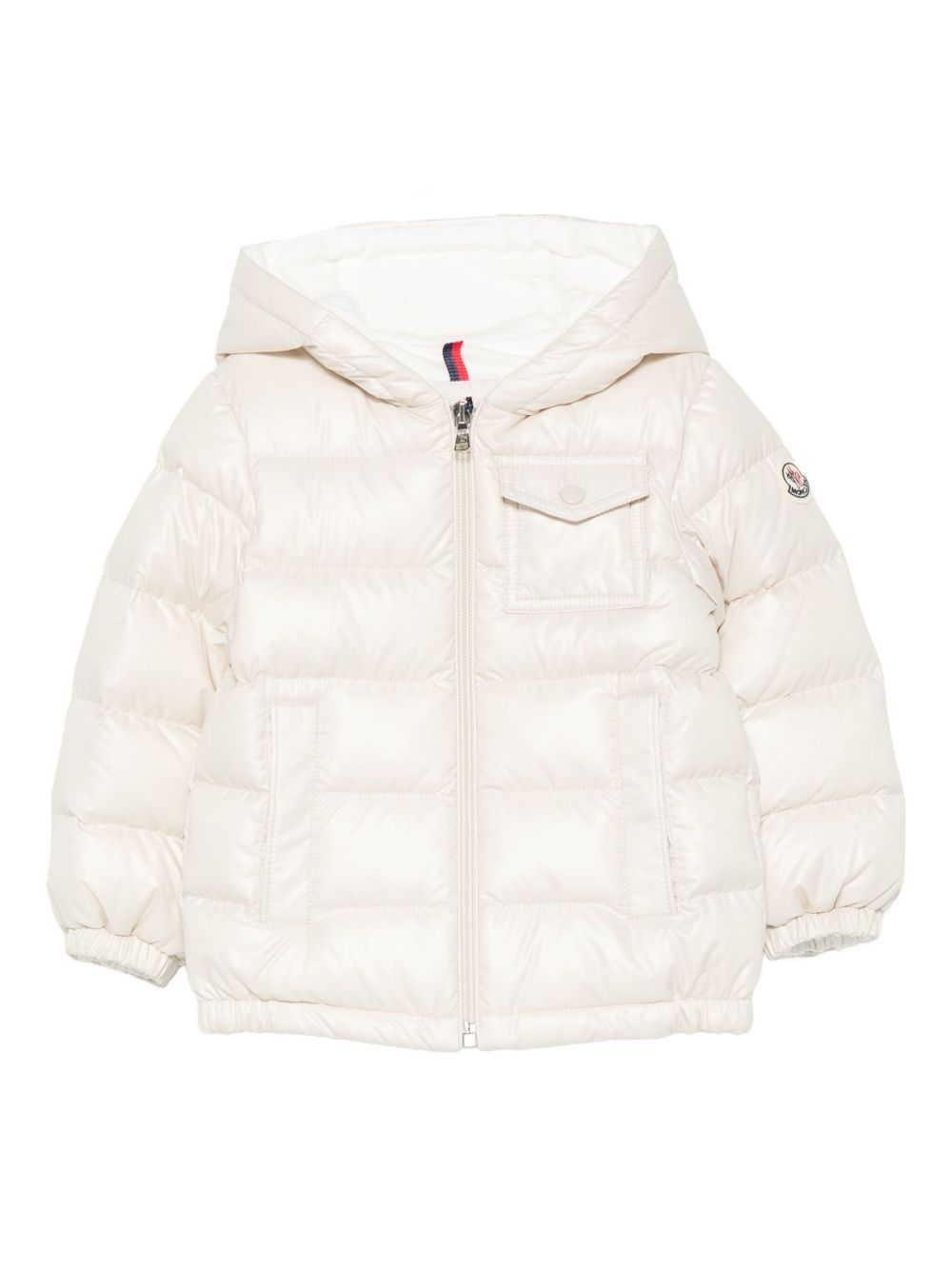 Giubbino per neonati Moncler Kids bianco con design imbottito L29511A00031597YX 034 MONCLER KIDS 