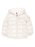 Giubbino per neonati Moncler Kids bianco con design imbottito L29511A00031597YX 034 MONCLER KIDS 
