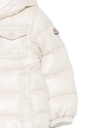 Giubbino per neonati Moncler Kids bianco con design imbottito L29511A00031597YX 034 MONCLER KIDS 