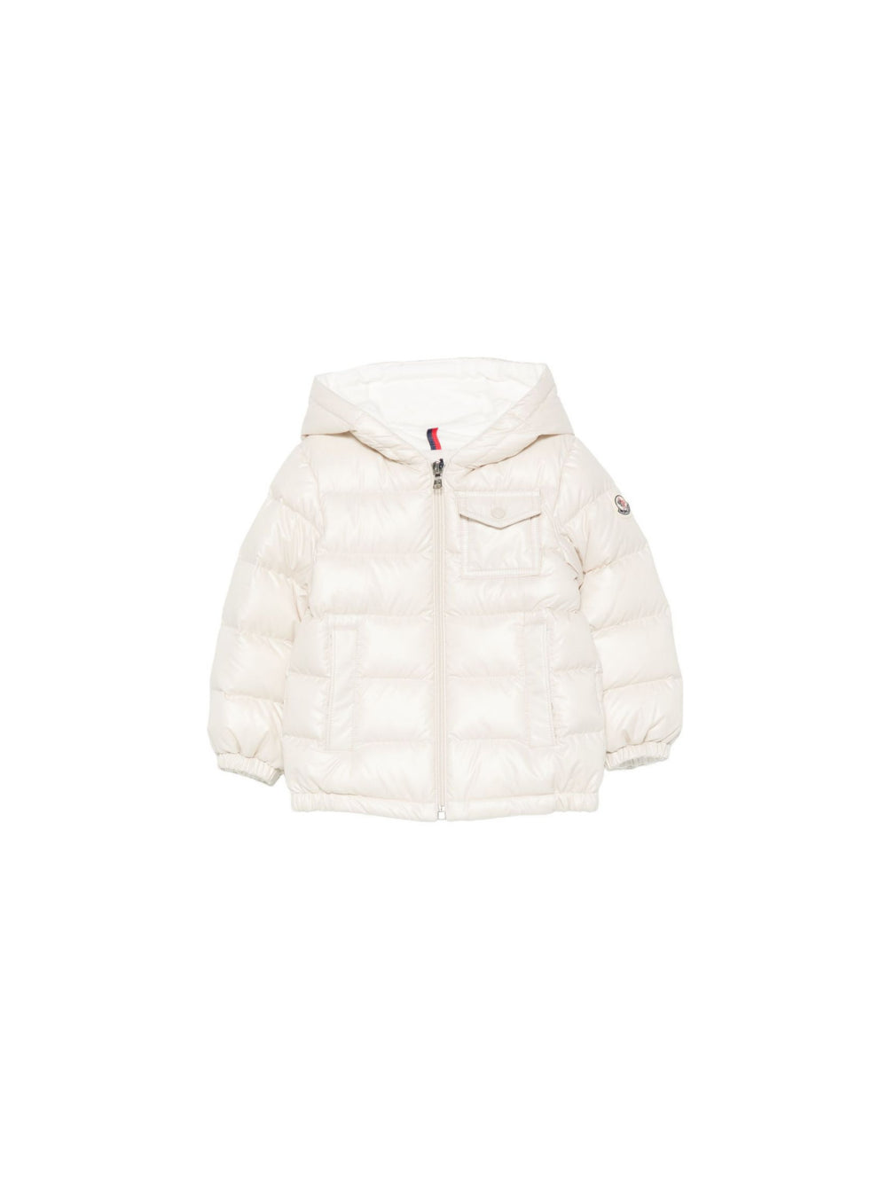 Giubbino per neonati Moncler Kids bianco con design imbottito L29511A00031597YX 034 MONCLER KIDS 