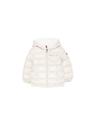 Giubbino per neonati Moncler Kids bianco con design imbottito L29511A00031597YX 034 MONCLER KIDS 