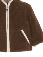 Giacca per neonato Moncler Kids marrone con inserti trapuntati L29511A0003789BLO 246 MONCLER KIDS 