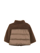Giacca per neonato Moncler Kids marrone con inserti trapuntati L29511A0003789BLO 246 MONCLER KIDS 