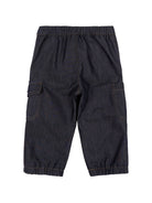 Pantaloni cargo per neonato Moncler Kids in denim blu con tasche laterali L29512A00002599LQ 77A MONCLER KIDS 