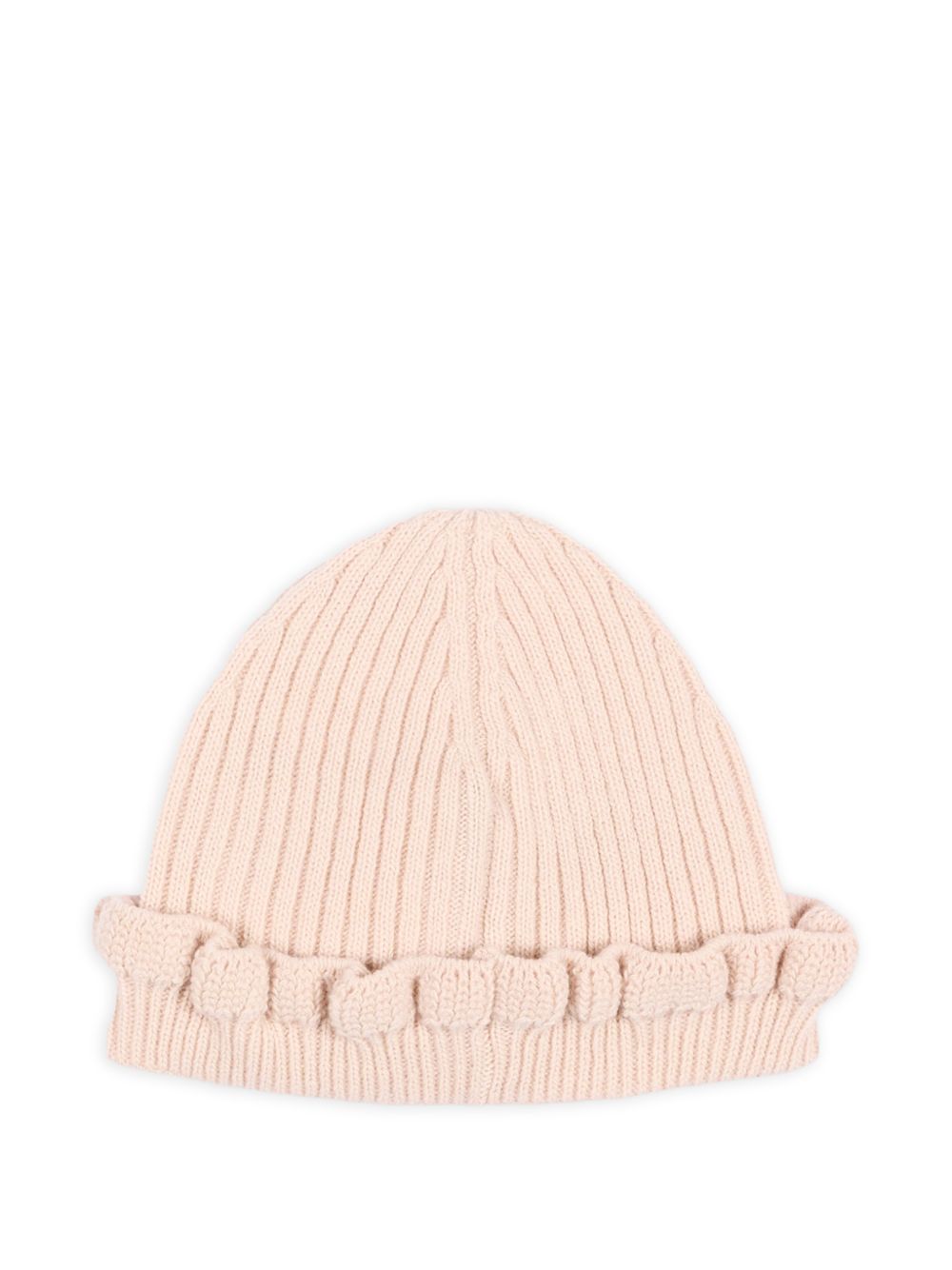Cappello per neonata Moncler Kids rosa con motivo a coste L29513B00004M4281 51M MONCLER KIDS 