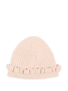 Cappello per neonata Moncler Kids rosa con motivo a coste L29513B00004M4281 51M MONCLER KIDS 