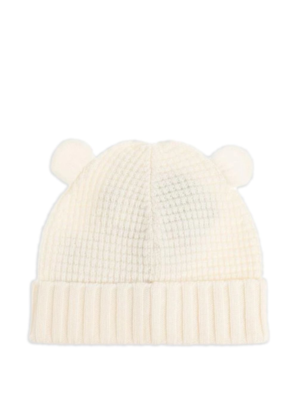 Berretto per neonati Moncler Kids bianco con applicazione orecchie L29513B00005M1131 040 MONCLER KIDS 