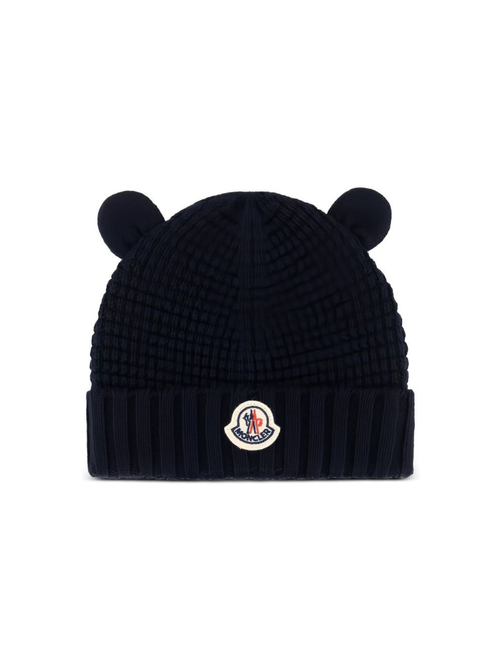 Berretto per neonati Moncler Kids blu con applicazione orecchie L29513B00005M1131 742 MONCLER KIDS 