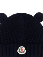 Berretto per neonati Moncler Kids blu con applicazione orecchie L29513B00005M1131 742 MONCLER KIDS 