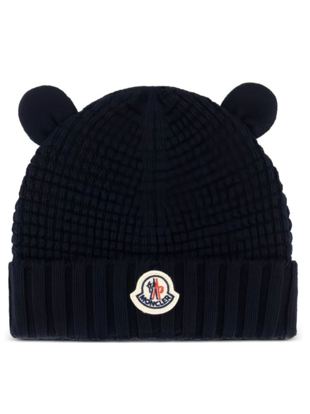 Berretto per neonati Moncler Kids blu con applicazione orecchie L29513B00005M1131 742 MONCLER KIDS 