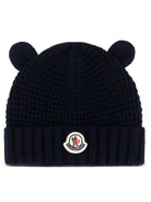 Berretto per neonati Moncler Kids blu con applicazione orecchie L29513B00005M1131 742 MONCLER KIDS 