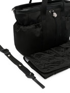 Borsa fasciatoio per neonati Moncler Kids nera con placca logo L29515D00001N0211 999 MONCLER KIDS 