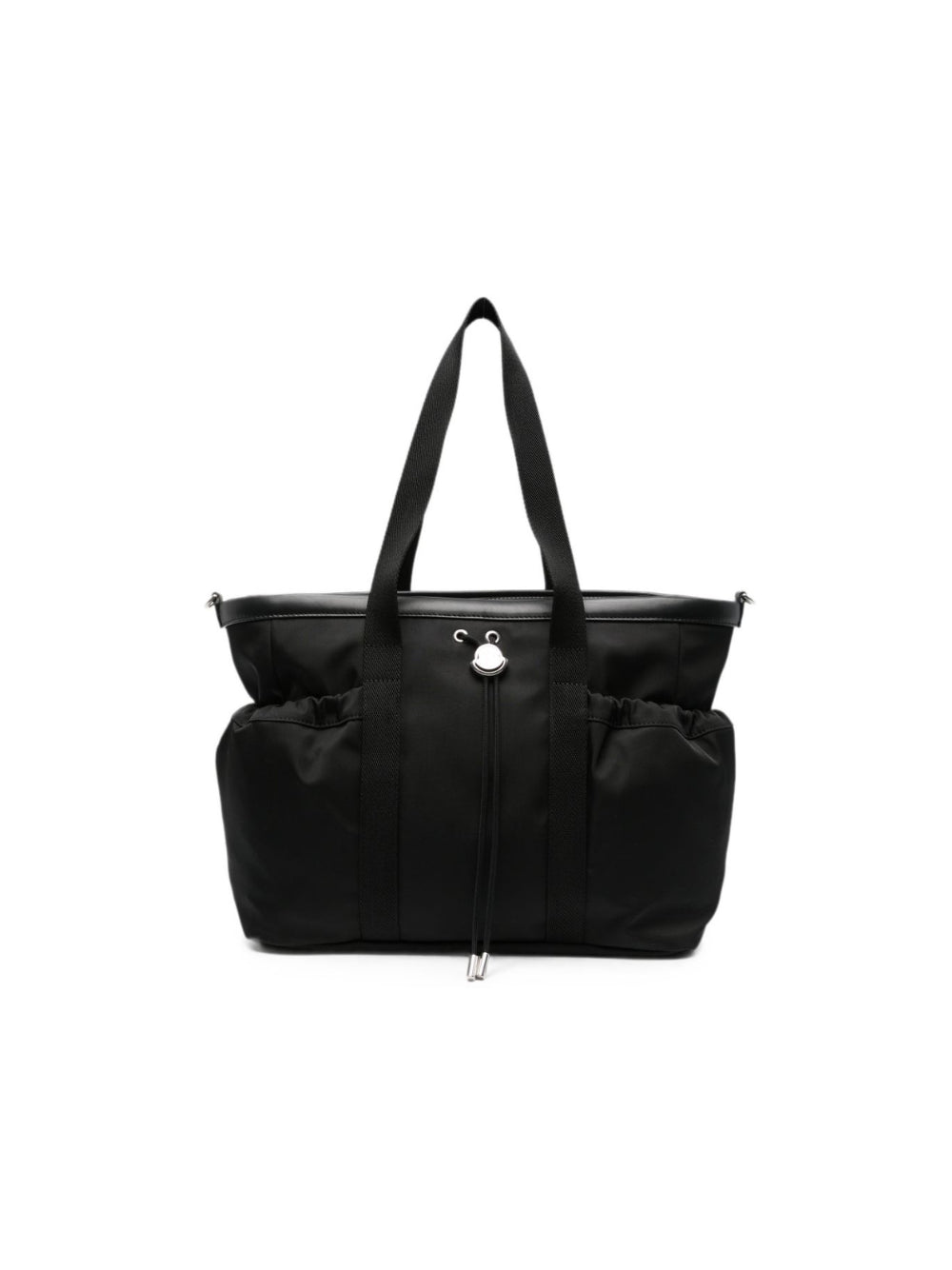Borsa fasciatoio per neonati Moncler Kids nera con placca logo L29515D00001N0211 999 MONCLER KIDS 