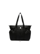 Borsa fasciatoio per neonati Moncler Kids nera con placca logo L29515D00001N0211 999 MONCLER KIDS 