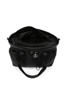 Borsa fasciatoio per neonati Moncler Kids nera con placca logo L29515D00001N0211 999 MONCLER KIDS 