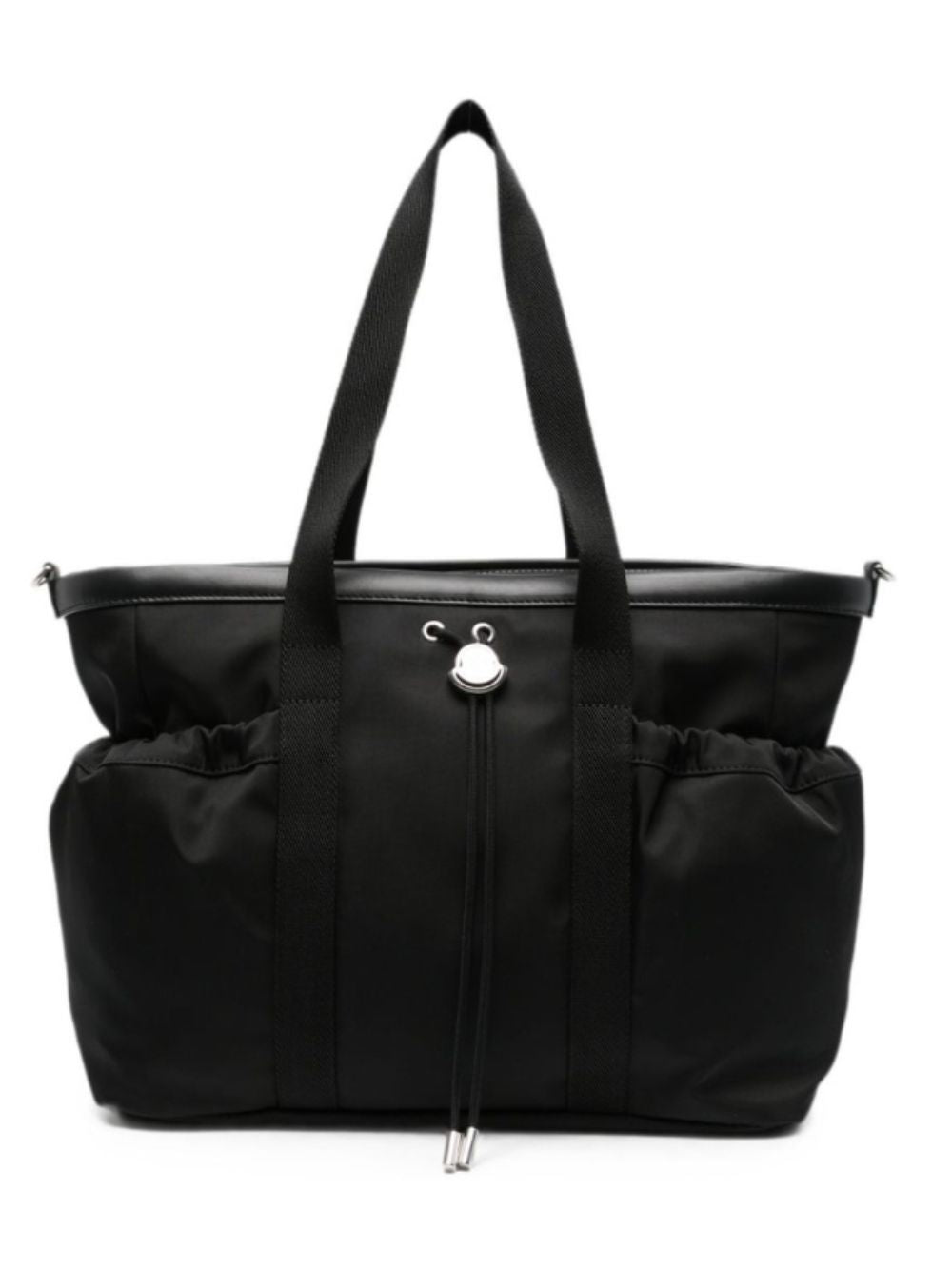 Borsa fasciatoio per neonati Moncler Kids nera con placca logo L29515D00001N0211 999 MONCLER KIDS 