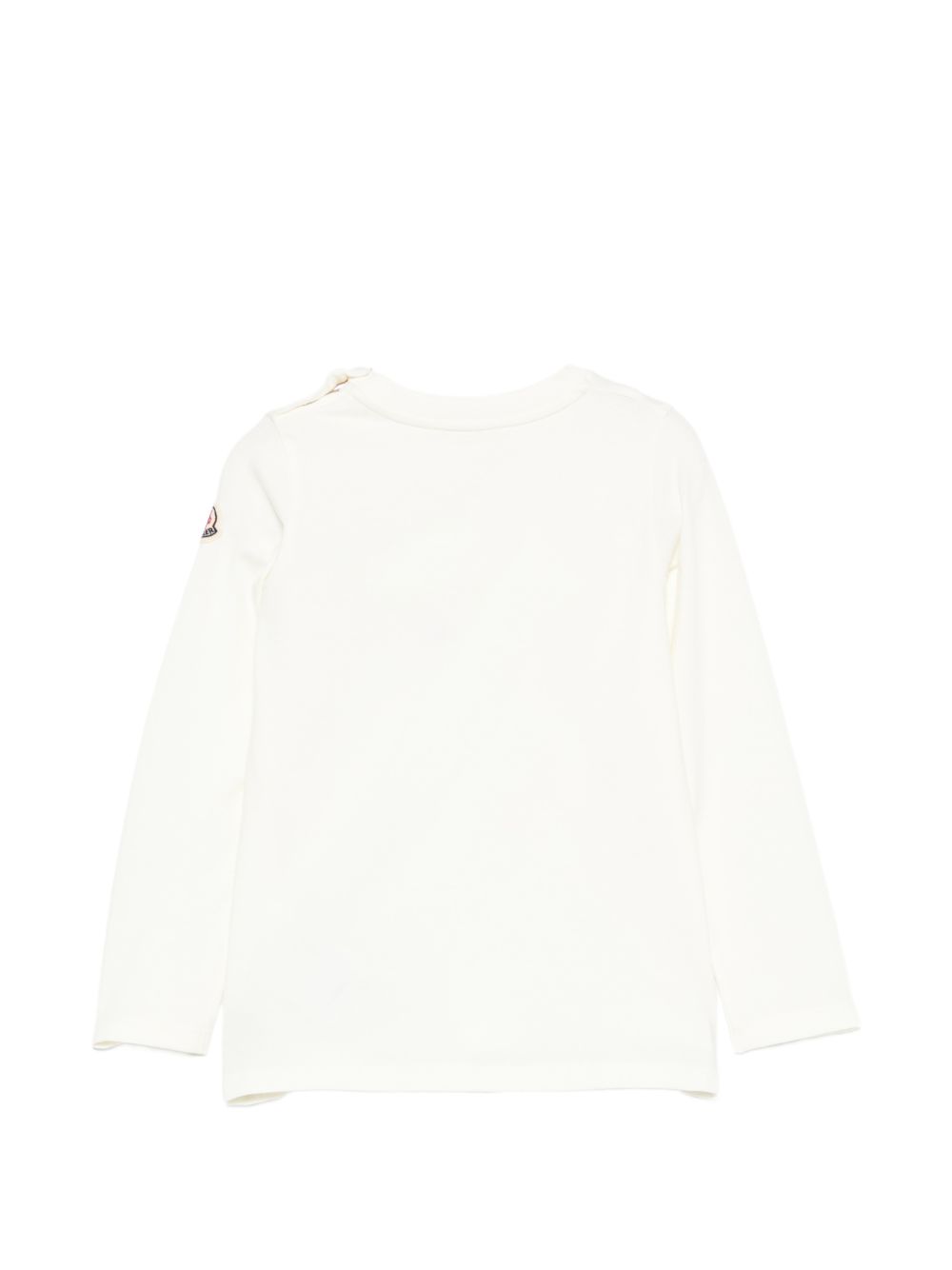 T-shirt per neonata Moncler Kids bianca con applicazioni L29518D0000689AUM 034 MONCLER KIDS 
