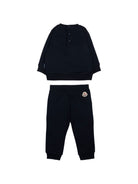 Completo per neonato Moncler Kids blu con logo applicato L29518M0000789AM3 778 MONCLER KIDS 