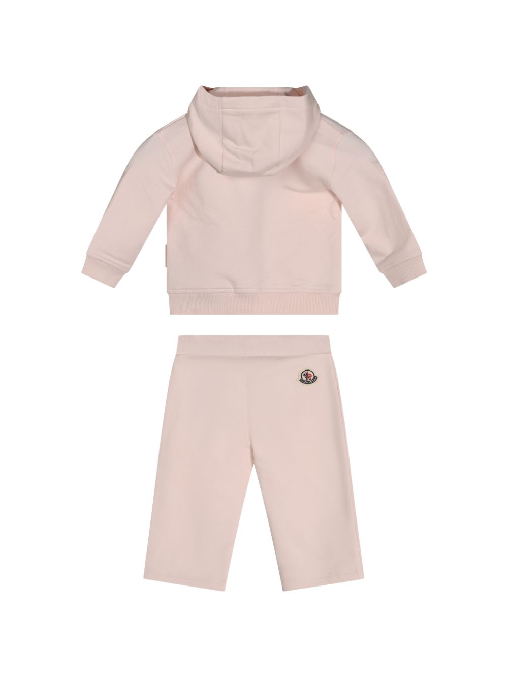 Set tuta sportiva per neonata Moncler Kids rosa con logo ricamato sul davanti L29518M0001389A23 529 MONCLER KIDS 