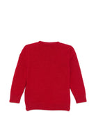 Maglione per neonato Moncler Kids rosso con motivo pinguino L29519C00002M4281 457 MONCLER KIDS 