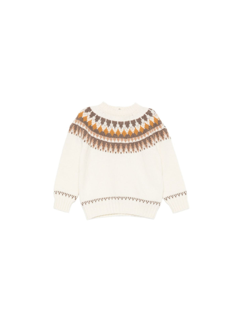 Maglione per neonato Moncler Kids bianco avorio con patch logo sulla manica L29519C00003M4281 034 MONCLER KIDS 