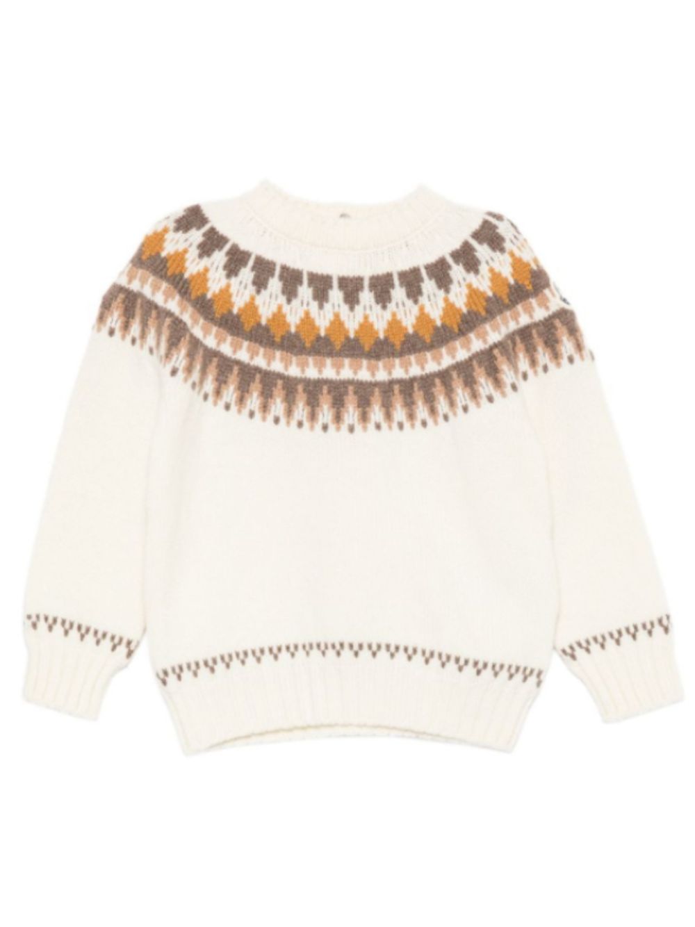 Maglione per neonato Moncler Kids bianco avorio con patch logo sulla manica L29519C00003M4281 034 MONCLER KIDS 