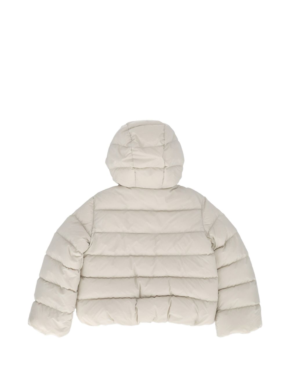 Giacca imbottita per bambini Moncler Kids beige con patch logo sul braccio L29541A0003353A5E 203 MONCLER KIDS 