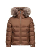 Giubbino New Byronf per bambino Moncler Kids marrone con imbottitura in piuma L29541A0005353A5E 24N MONCLER KIDS 