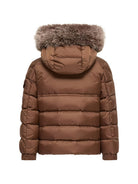 Giubbino New Byronf per bambino Moncler Kids marrone con imbottitura in piuma L29541A0005353A5E 24N MONCLER KIDS 