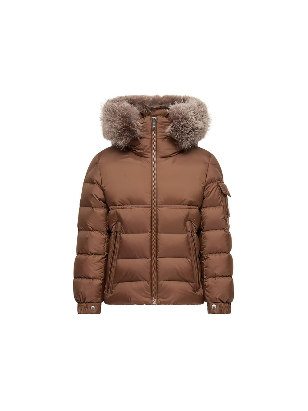 Giubbino New Byronf per bambino Moncler Kids marrone con imbottitura in piuma L29541A0005353A5E 24N MONCLER KIDS 