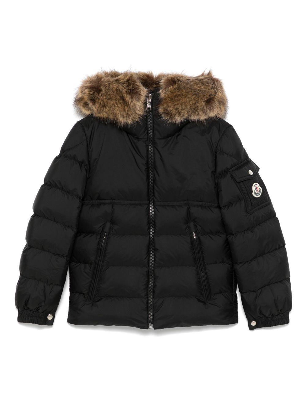Giubbino New Byronf per bambino Moncler Kids nero con imbottitura in piuma d'oca L29541A0005353A5E 999 MONCLER KIDS 