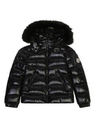 Piumino Badyf per bambino Moncler Kids nero con cappuccio con bordo in finta pelliccia L29541A00054597Z8 999 MONCLER KIDS 