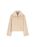 Giubbino Erla per bambina Moncler Enfant beige con collo rialzato L29541A0007189BFI 268 MONCLER KIDS 