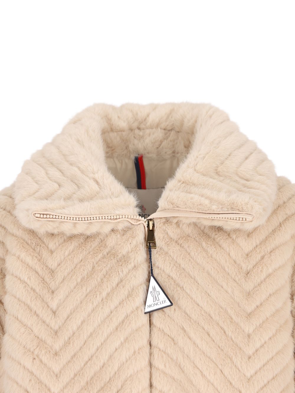 Giubbino Erla per bambina Moncler Enfant beige con collo rialzato L29541A0007189BFI 268 MONCLER KIDS 
