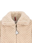 Giubbino Erla per bambina Moncler Enfant beige con collo rialzato L29541A0007189BFI 268 MONCLER KIDS 